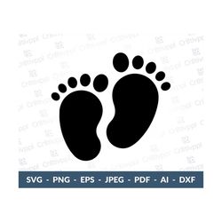 Baby Footprint, baby foot svg, Baby Feet SVG, baby girl svg, baby boy svg, Instant Download SVG, PNG, eps, dxf, jpg digi
