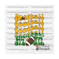 football design png, retro football mom design, yellow gold football mom png, football sublimation design, football mom