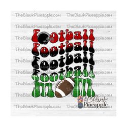 football design png, retro football mom design, red and black football mom png, football sublimation design, football mo