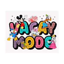 Colorful Vacay Mode Svg, Mouse And Friends Svg, Family Trip Svg, Family Vacation Svg, Vacay Mode Svg, Magical Kingdom Sv