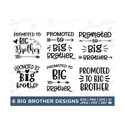 big brother svg, promoted to big brother svg png files for cutting machines, digital clipart, baby birth announcement, b