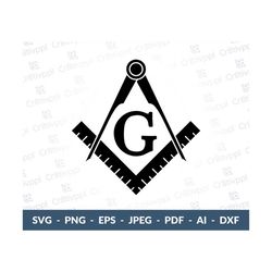 Mason Logo svg, Ruler svg, Freemason Symbol SVG Cricut, Silhouette, Cricut svg, Silhouette svg, Masonic Square And Compa