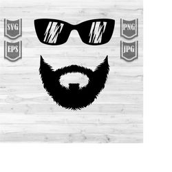 Beard man with Shades Svg File || Beard Dad svg || Beard Svg || Dadlife svg || Dad Shirt || Gift for Dad || Cool Dad Shi