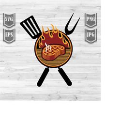 Bbq Grill Svg | Grillers Clipart | Grill Master Gift Idea Dxf | Chef Dad Shirt Design Png | Grilling Tools Cut File | Po