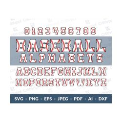 baseball font svg, college alphabet bundle, font, softball, cricut, varsity letters, silhouette, digital, commercial use
