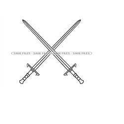 Sword Logo SVG, Sword Svg, Sword Clipart, Sword Files for Cricut, Sword Cut Files For Silhouette, Png, Dxf