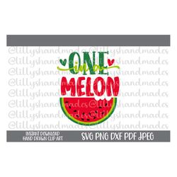 One In a Melon Svg, One In a Melon Png Girls Summer Svg, Kids Summer Svg Watermelon Svg, Watermelon Png Watermelon Clipa