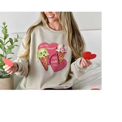 Retro Valentines Sweatshirt Gift for Her, Vintage Valentines Day Shirt, Mid Century Modern Valentine Sweater Funny Valen
