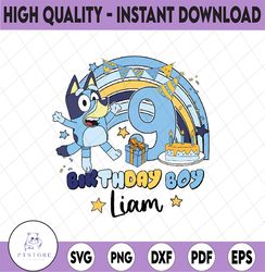 Personalized Bluey Birthday Boy Png, Bluey And Bingo Kid Png, Happy Birthday Bluey Png, Kids Birthday Party Png, Bluey