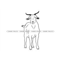 Goat 5 SVG, Goat SVG, Goat PNG, Goat Design, Goat Clipart, Goat Cut Files, Png, Dxf