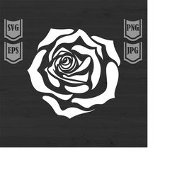 Rose svg | Rosebud Clipart | Flower Stencil | Wedding Decors Cutfile | Florist Mom Shirt png | Gardener dxf | Floral Sil