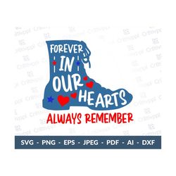 Always Remember Memorial Day Design - Machine Embroidery, Soldier Embroidery, Format: Svg, EPS, JPG, Png, AI, Military E