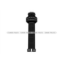 Air Traffic Control Tower SVG, Airport Control Tower Svg, Airport Svg, Clipart, Files for Cricut, Cut Files For Silhouet