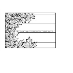 Autumn Wood Banner SVG, Autumn Svg, Fall Svg, Maple Leaf Svg, Clipart, Files for Cricut, Cut Files For Silhouette, Png,