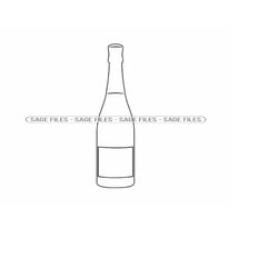 wine bottle outline svg, wine bottle svg, wine bottle clipart, wine bottle files for cricut, cut files for silhouette, p