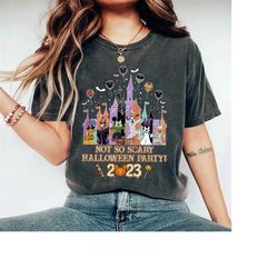 Disney Castle Halloween Shirt, Mickey's Not So Scary Halloween Party Shirt, Mickey & Friends Skeleton Shirt, Magic Kingd