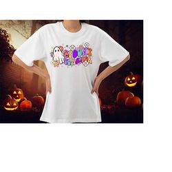 Spooky Teacher T-Shirt, Halloween T-Shirts, Teacher T-Shirts, Teacher Hippie Halloween Shirts, Retro Halloween Teacher,