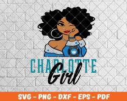 Charlotte Black Queen Svg, Charlotte Girl svg, svg, Girl svg, Queen svg, Fans Svg, charlotte FC, MLS football, Love Foot