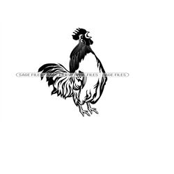 Crowing Rooster 3 SVG, Rooster Svg, Farm Svg, Rooster Clipart, Rooster Files for Cricut, Rooster Cut Files For Silhouett