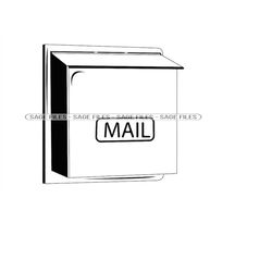 mailbox 4 svg, mailbox svg, mail svg, mailbox clipart, mailbox files for cricut, mailbox cut files for silhouette, png,