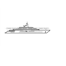 Giant Yacht 2 SVG, Yacht Svg, Yacht Clipart, Yacht Files for Cricut, Yacht Cut Files For Silhouette, Png, Dxf