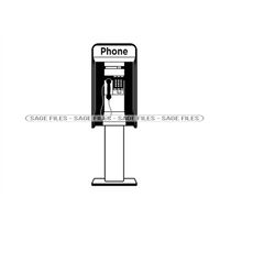 Payphone SVG, Retro Phone Svg, Payphone Clipart, Payphone Files for Cricut, Payphone Cut Files For Silhouette, Png, Dxf