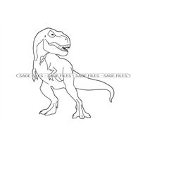 T-Rex Outline SVG, T-Rex SVG, Trex SVG, Dinosaur Svg, T-Rex Clipart, T-Rex Files for Cricut, T-Rex Cut Files For Silhoue