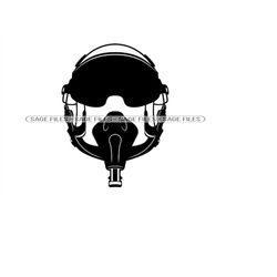 Fighter Pilot Helmet SVG, Pilot Svg, Air Force Svg, Fighter Pilot Helmet Clipart, Files for Cricut, Cut Files For Silhou