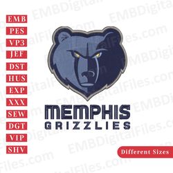 Memphis Grizzlies Basketball Team logo embroidery file