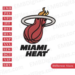 Miami Heat Basketball Team logo embroidery file