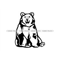 bear 4 svg, bear svg, grizzly bear svg, bear clipart, bear files for cricut, bear cut files for silhouette, png, dxf