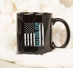 fathers day best dad ever with us american flag mug