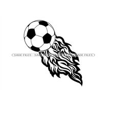 Flaming Soccer Ball 8 SVG, Soccer Svg, Soccer Clipart, Soccer Files for Cricut, Soccer Cut Files For Silhouette, Png, Dx