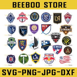 MLS Soccer League Logo SVG Bundle Vector Printable Logo Cut Files Clipart Digital Download Silhouette,eps,dxf,png,pdf