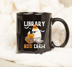 Library Boo Crew School Mug, Librarian Halloween Mug