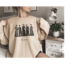 My Crew Sweatshirt, Funny Meme Gift for Her, Minimalist Victorian Women, Light Academia Aesthetic, Dark Academia, Best F