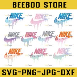 Drip Glitter Nike Sports Brands Logo PNG Bundle, 10 Files High Quality Sports Brands Logo Png Instant Download