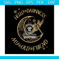 Hello Darkness My Old Friend Shirt Svg, My Friendship Is Darkness Svg, Shirt For Loneliness, Unisex Shirt Svg, Svg, Png,