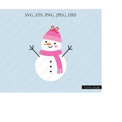 Snowman Svg, Christmas Snowman svg, Christmas Clip Art, Snowgirl SVG, Winter svg, Christmas svg, Cricut, Silhouette Cut