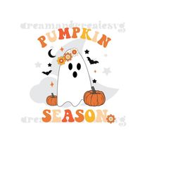 pumpkin season coffee glass svg file / cute ghost svg / retro Halloween svg / ghost svg / retro ghost svg / Halloween sv
