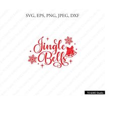 Merry Christmas SVG, Jingle Bells SVG, Snowflake Svg, Christmas  svg, Winter svg, Christmas Snowflake svg, Cricut, Silho