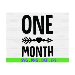 one month svg, new baby svg, newborn svg, baby svg, baby milestones, monthly milestones svg files for cricut