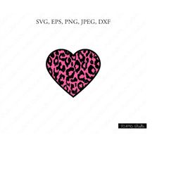 Halloween Leopard Print SVG, Heart Svg, Heart Leopard Print Svg, Animal Print SVG Svg, Valentine Svg, Cricut, Silhouette