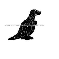 T-Rex Puzzle SVG, T-Rex SVG, Trex SVG, Dinosaur Svg, T-Rex Clipart, T-Rex Files for Cricut, T-Rex Cut Files For Silhouet