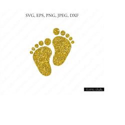 Baby Feet SVG, Glitter Baby Feet Svg, Baby Feet, Baby Girl Svg, Baby Boy Svg, Baby Feet Clipart, Cricut, Silhouette Cut