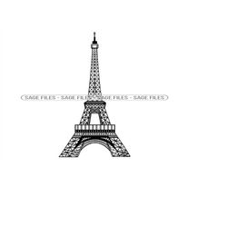 Eiffel Tower 2 SVG, Eiffel Tower Svg, Paris Svg, Eiffel Tower Clipart, Eiffel Tower Files for Cricut, Cut Files For Silh