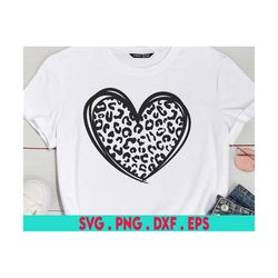 Leopard Heart Svg, Heart Svg, Valentine Svg, Love Svg, Cheetah Spots Svg, Animal Print Heart svg, Hand Drawn Heart Svg,