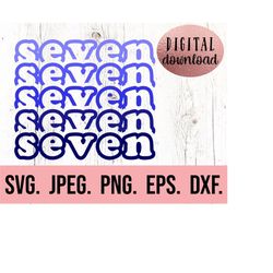 7th Birthday Boy Shirt SVG - Instant Download - png jpeg - Cricut Cut File - 7th Birthday Boy svg - Seven Birthday Clipa