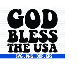 God Bless the USA, SVG Cut File, digital file, svg, handlettered svg, july 4th svg, american svg, for cricut, for silhou