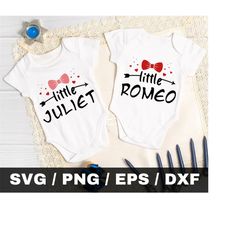 Little Romeo Svg, Little Juliet Svg, baby boy svg, baby girl svg, Kids Valentines Svg, Valentine Shirt kids, Baby Valent